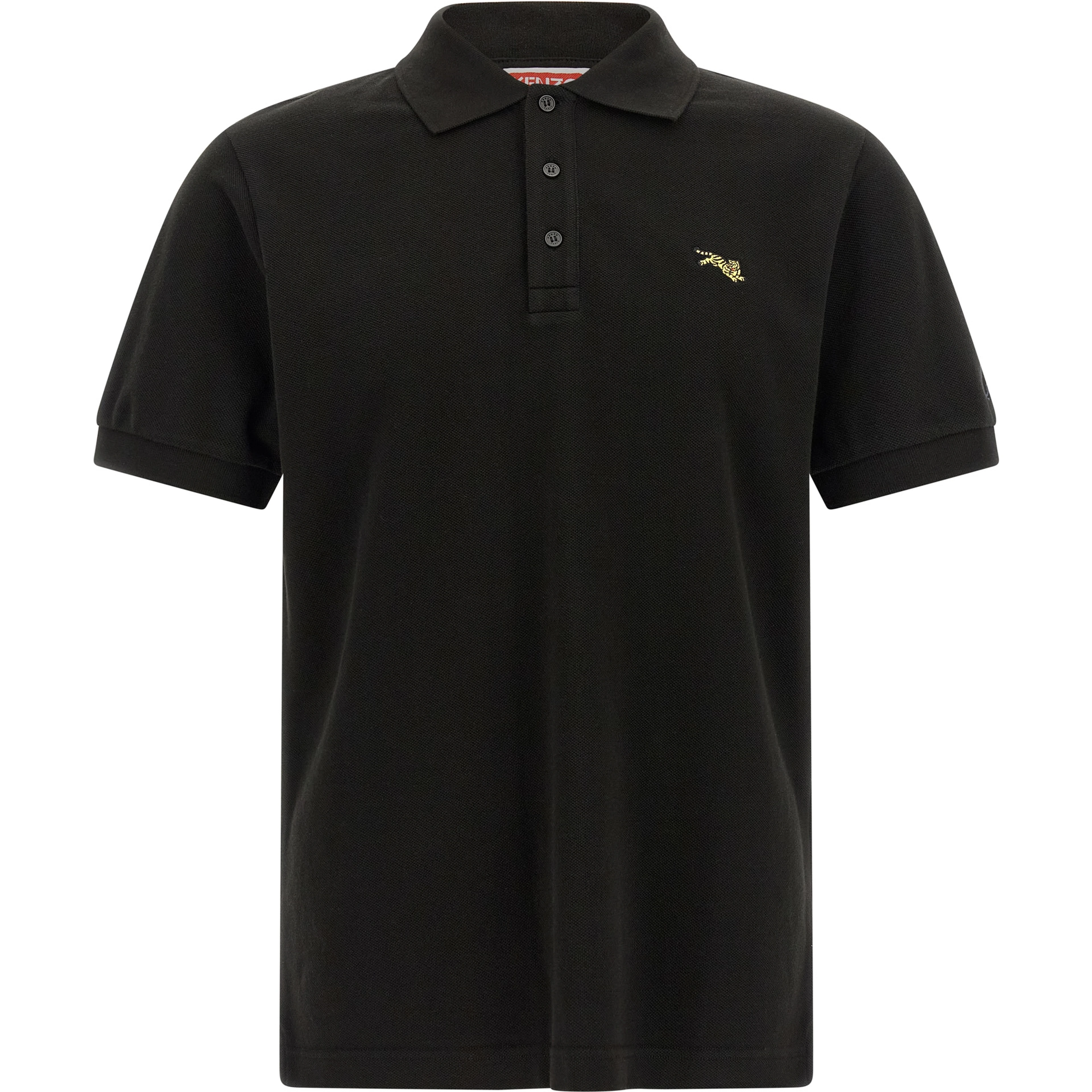 Black Cotton Polo Shirt