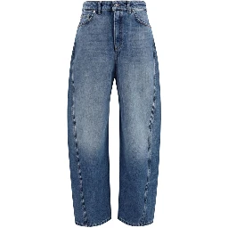 Blue Cotton Relaxed Fit Jeans