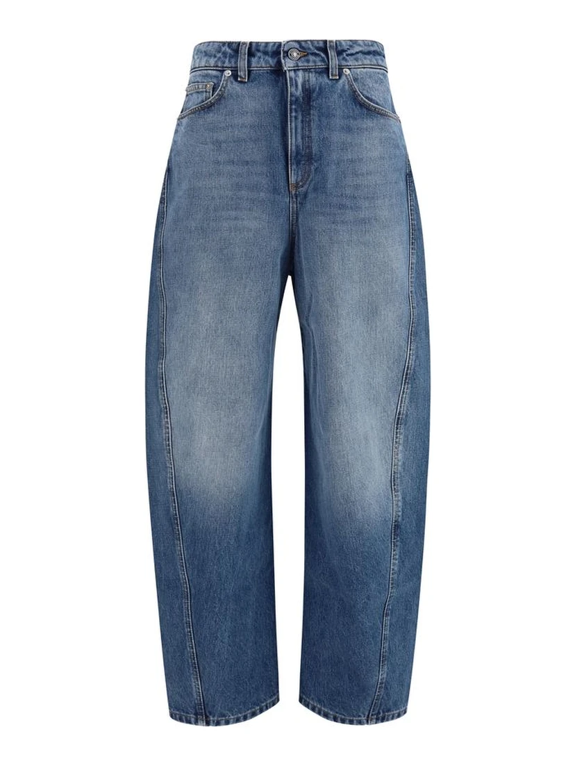 Blue Cotton Relaxed Fit Jeans