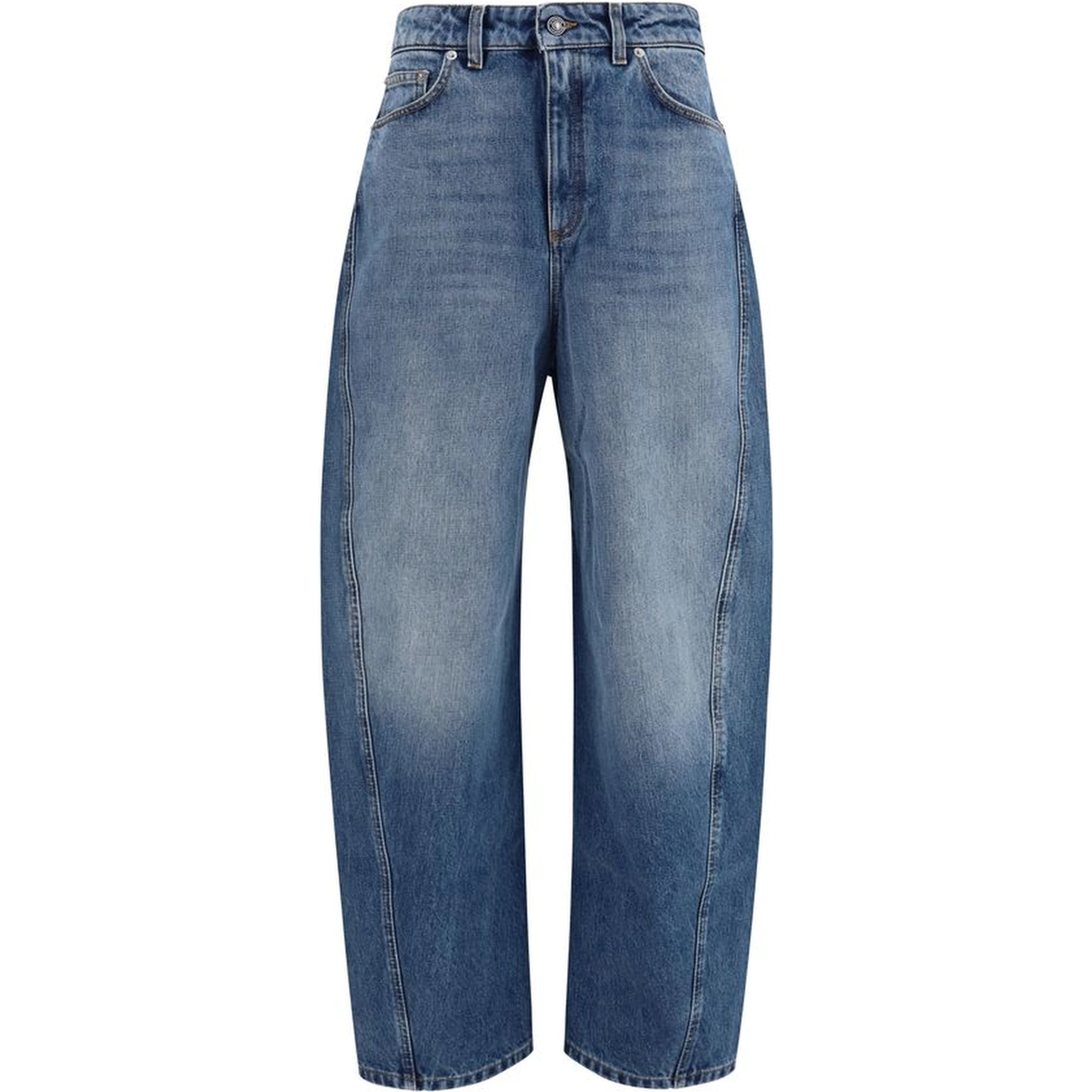 Blue Cotton Relaxed Fit Jeans