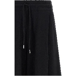 Black Cotton Athletic Pants