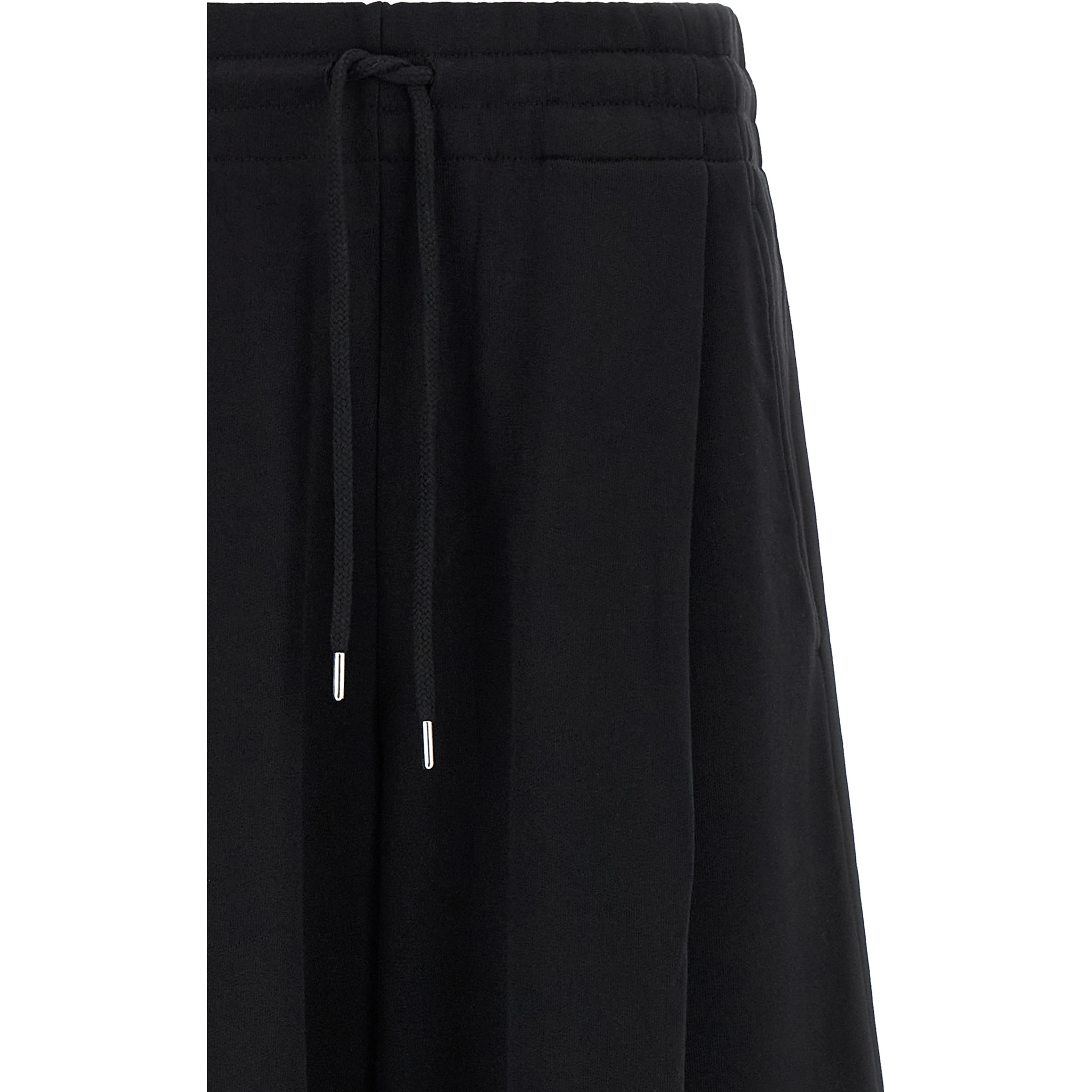 Black Cotton Athletic Pants