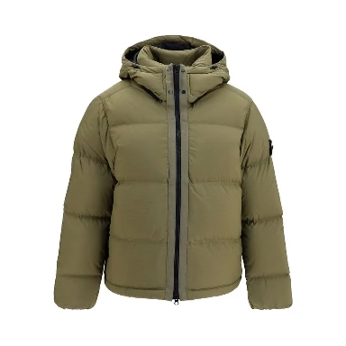 Bicolor Polyamide Full-Length Jacket
