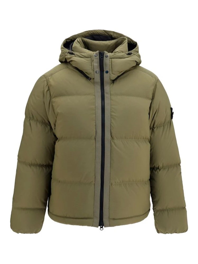 Bicolor Polyamide Full-Length Jacket