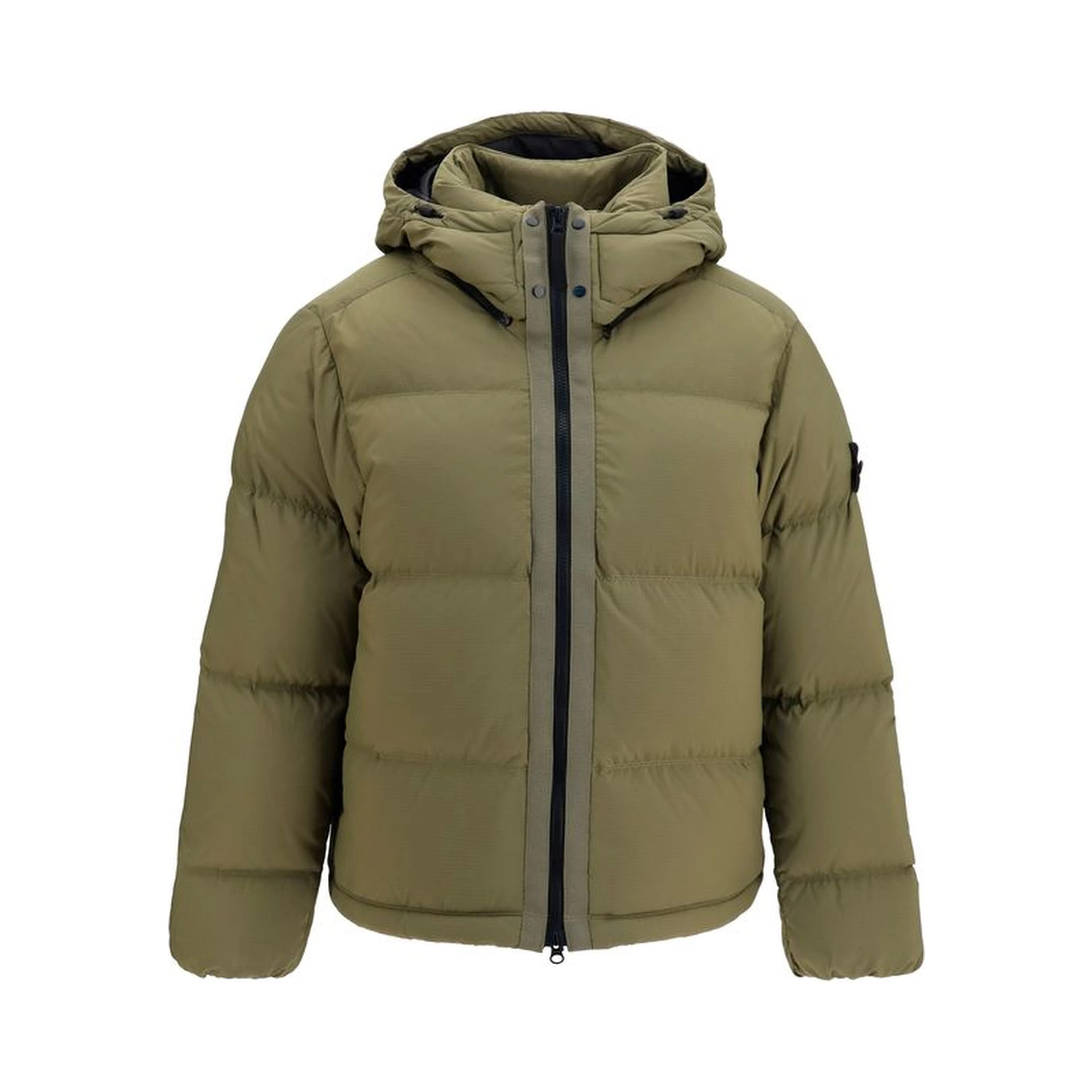 Bicolor Polyamide Full-Length Jacket