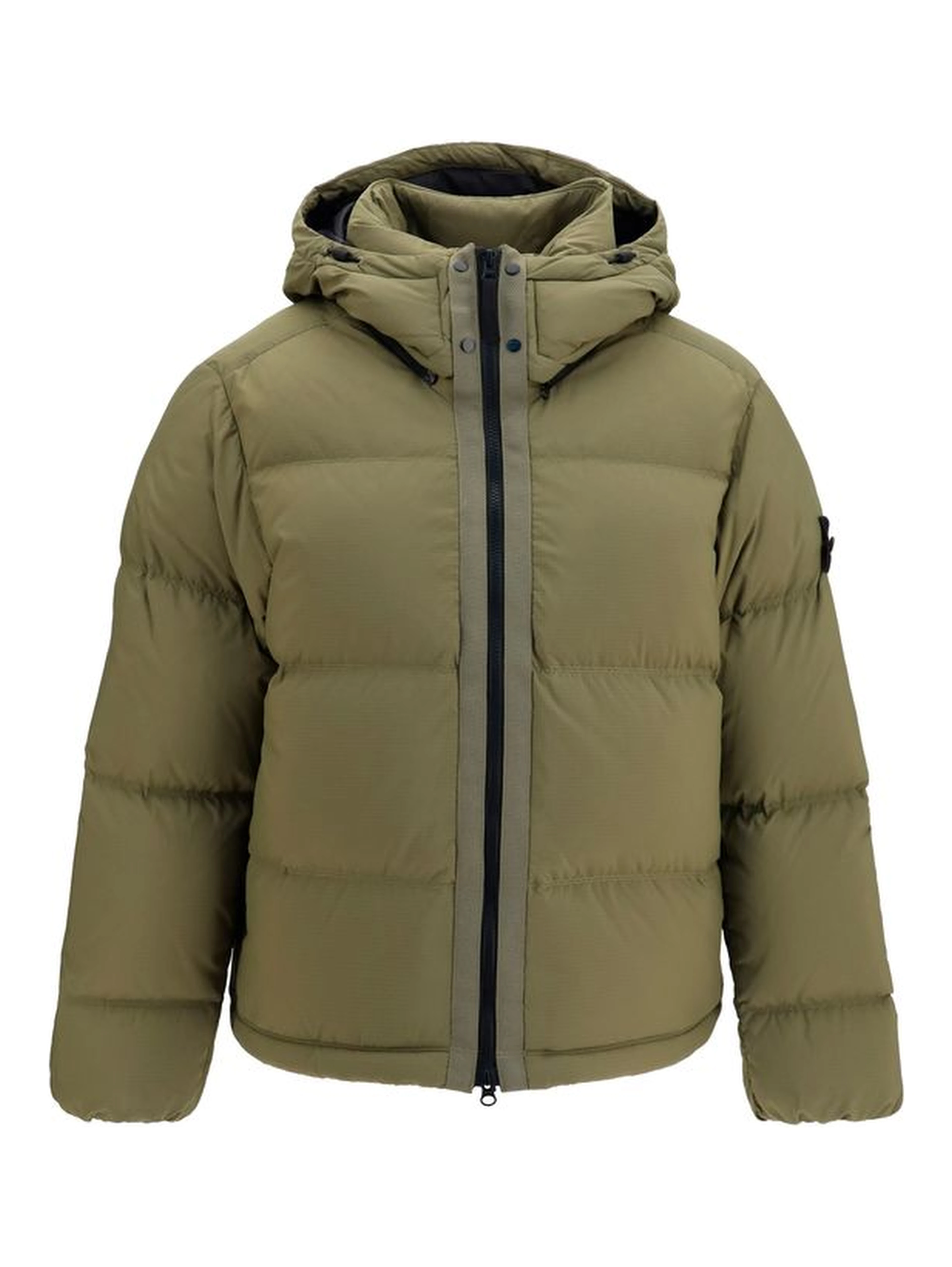 Bicolor Polyamide Full-Length Jacket