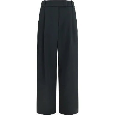 Black Silk Casual Pants