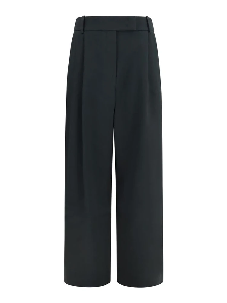 Black Silk Casual Pants