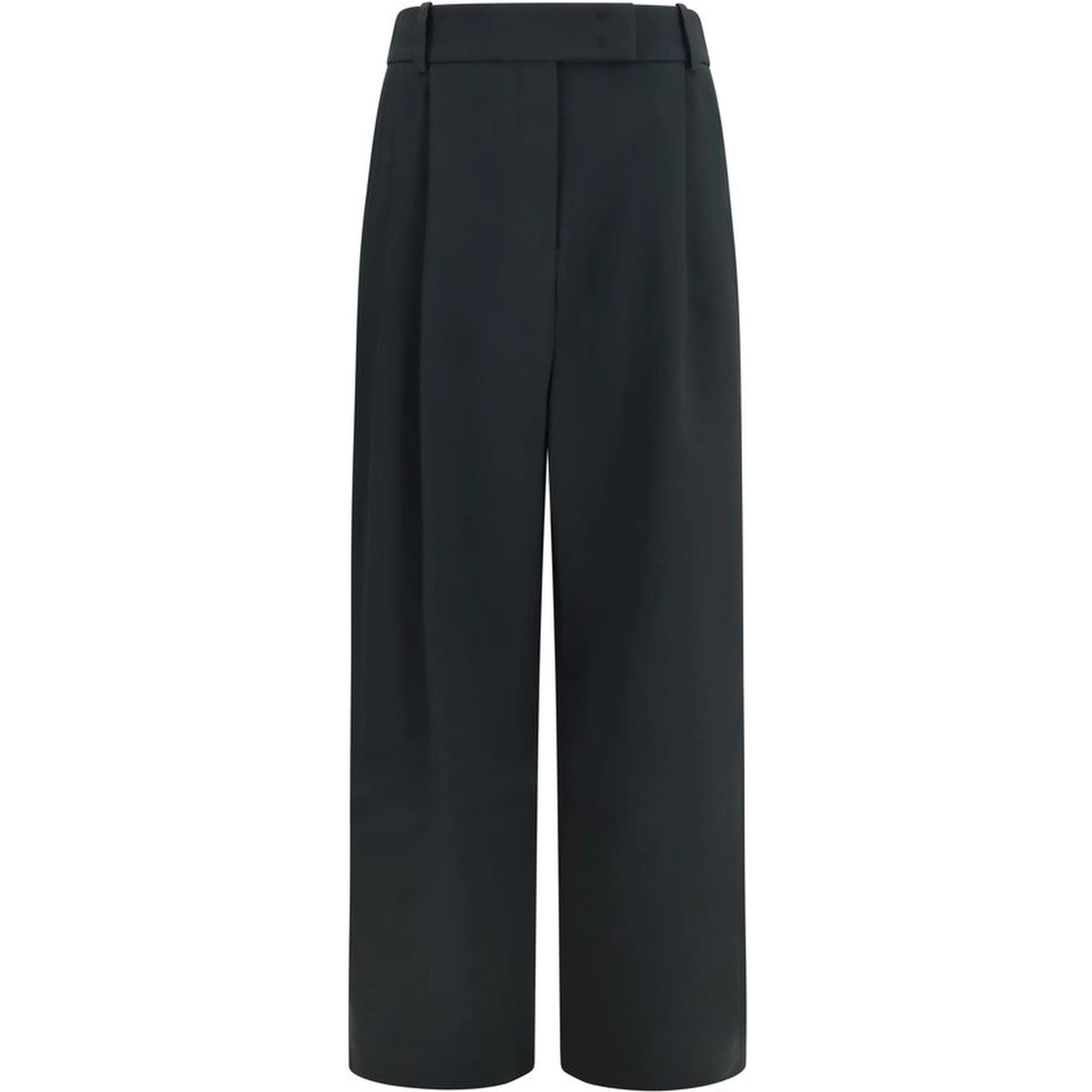 Black Silk Casual Pants