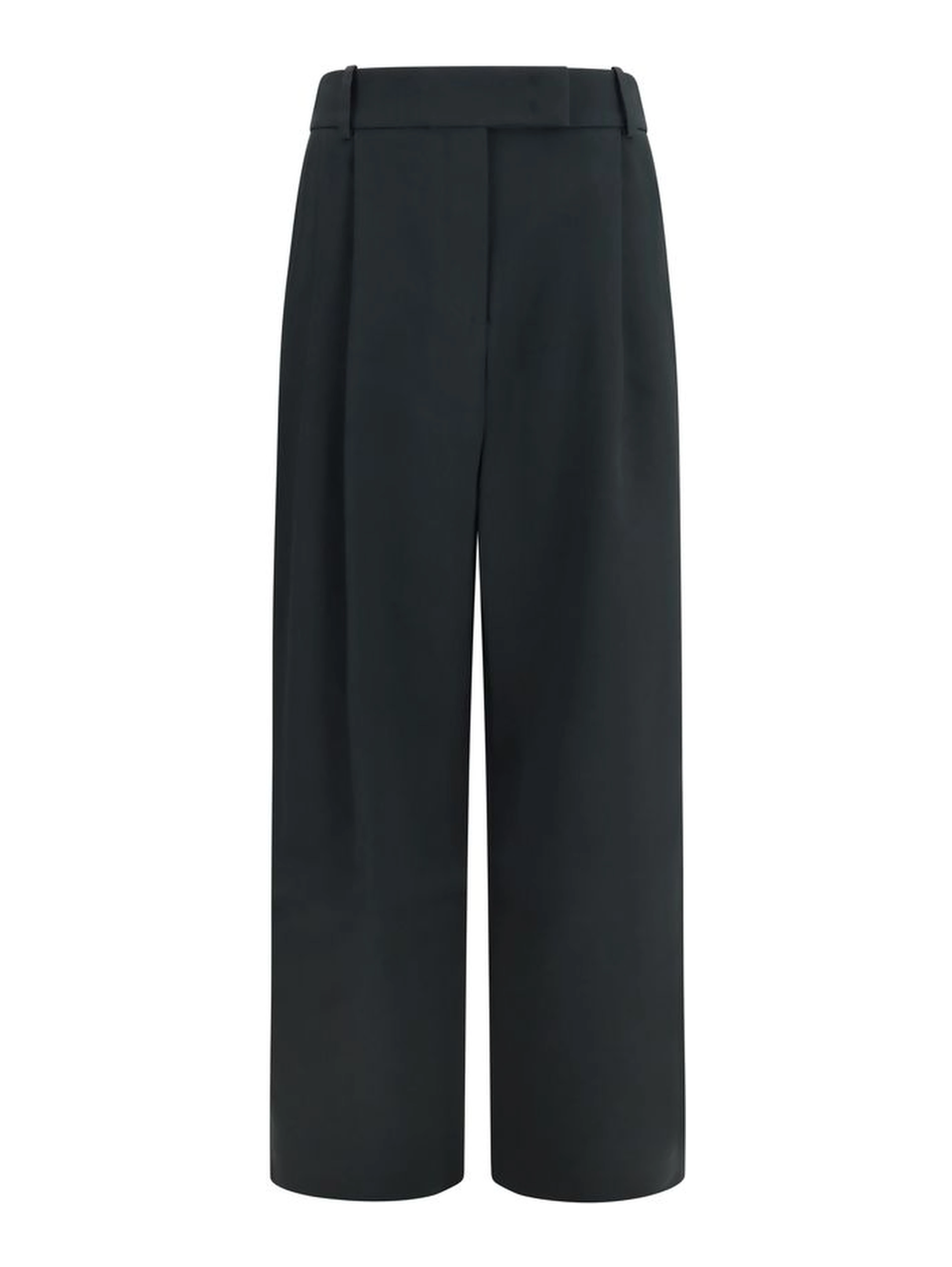 Black Silk Casual Pants