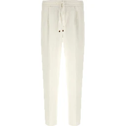 White Linen Casual Pants