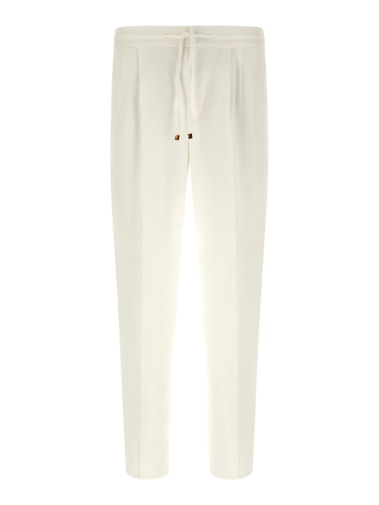 White Linen Casual Pants