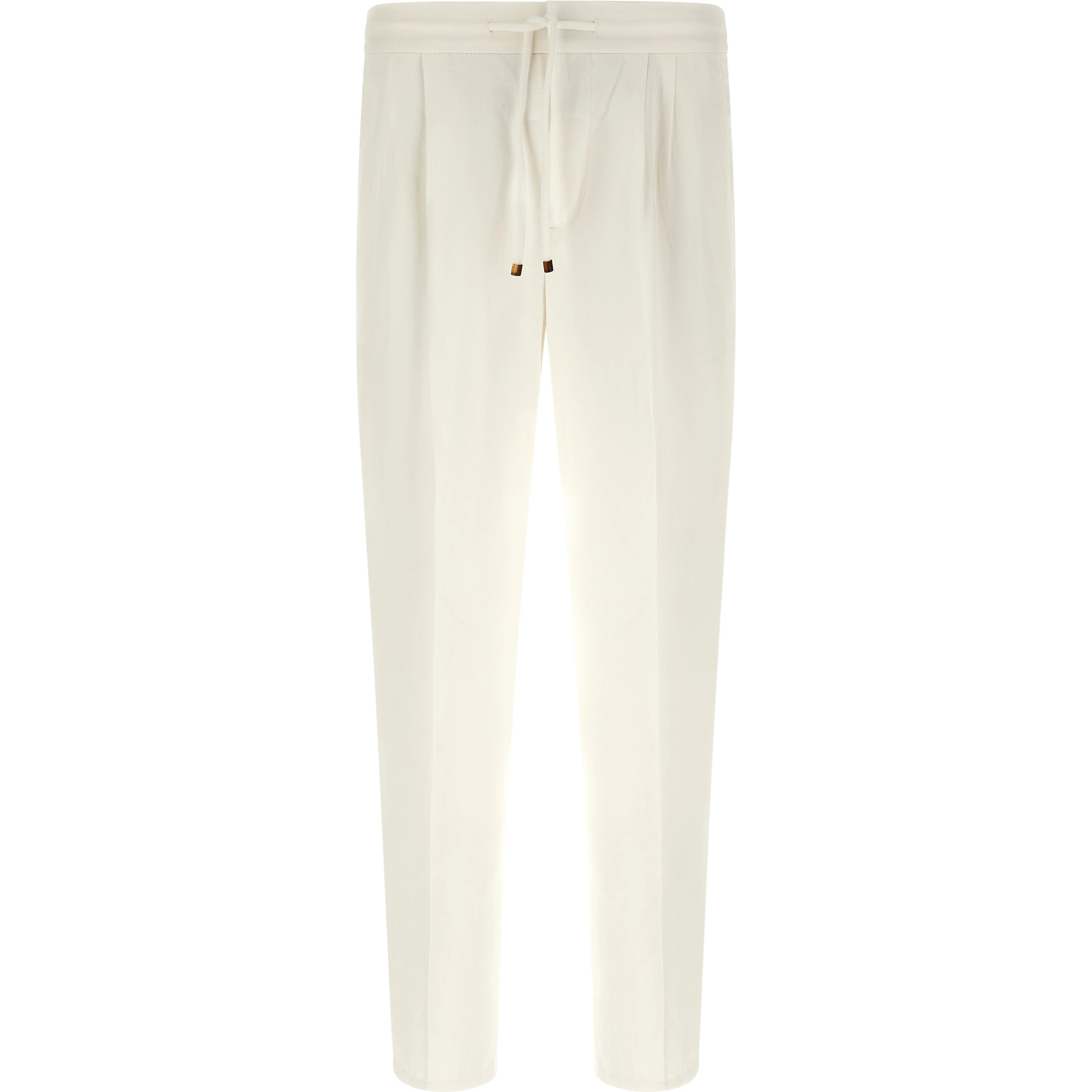 White Linen Casual Pants