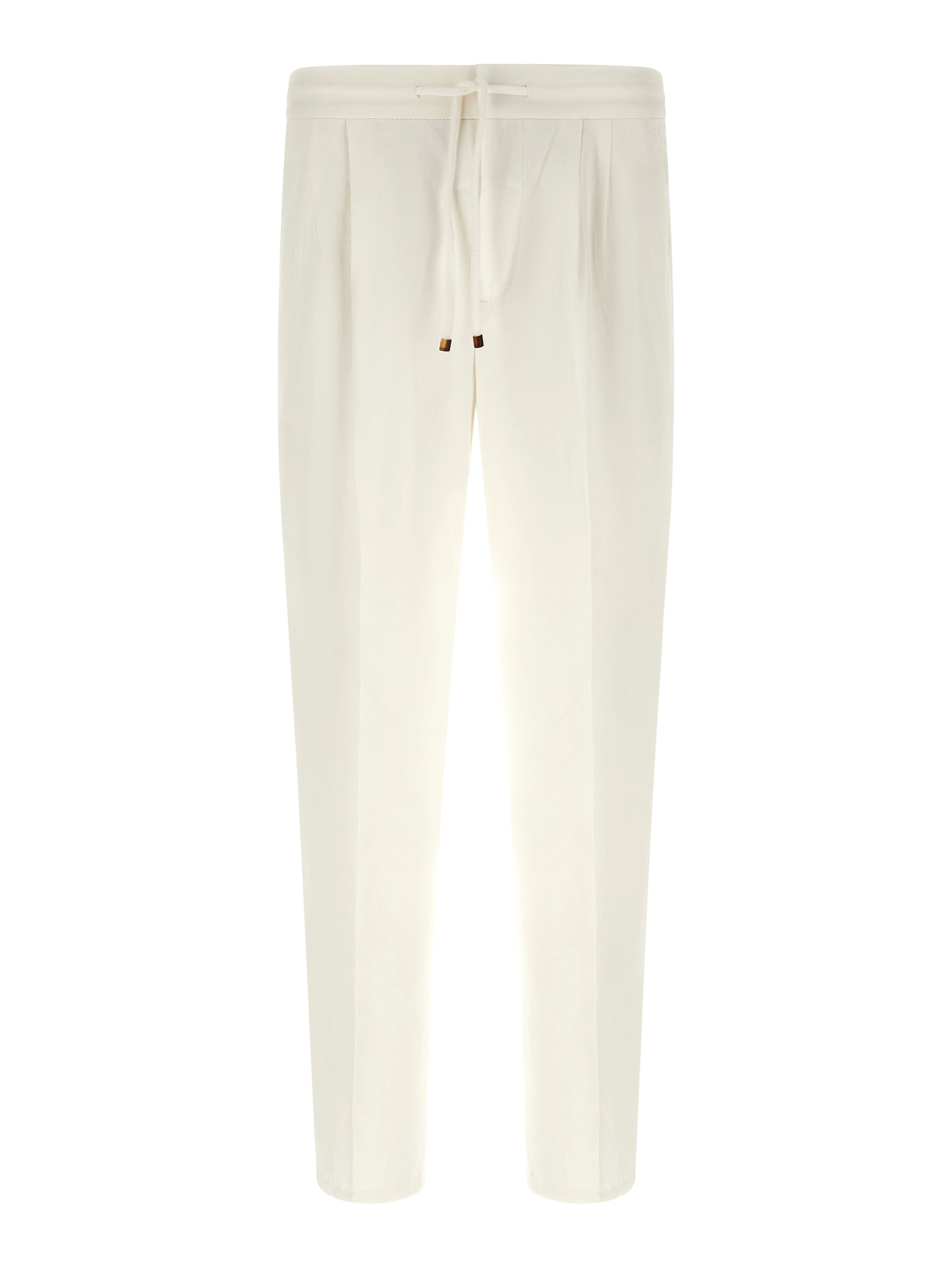White Linen Casual Pants