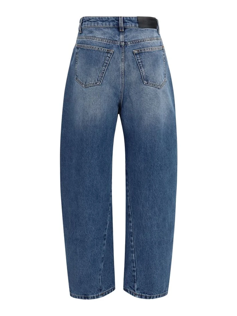 Blue Cotton Relaxed Fit Jeans