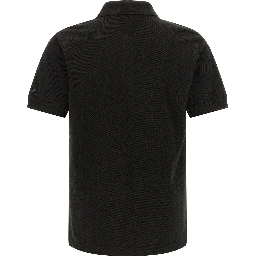 Black Cotton Polo Shirt