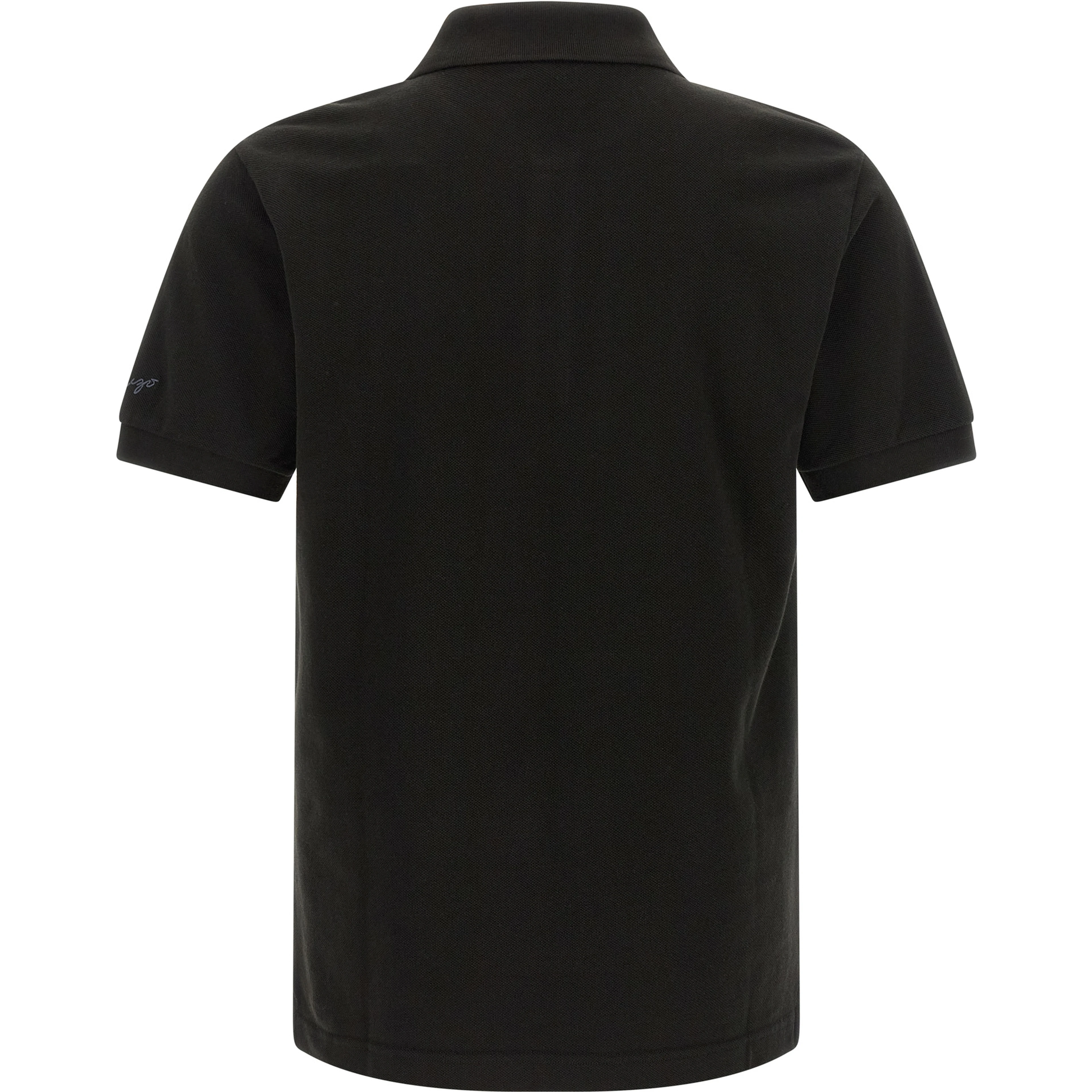 Black Cotton Polo Shirt