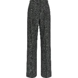 Gray Polyester Dress Pants
