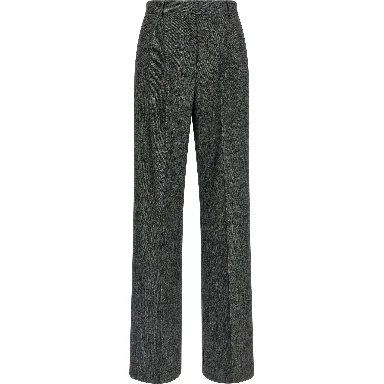 Gray Polyester Dress Pants