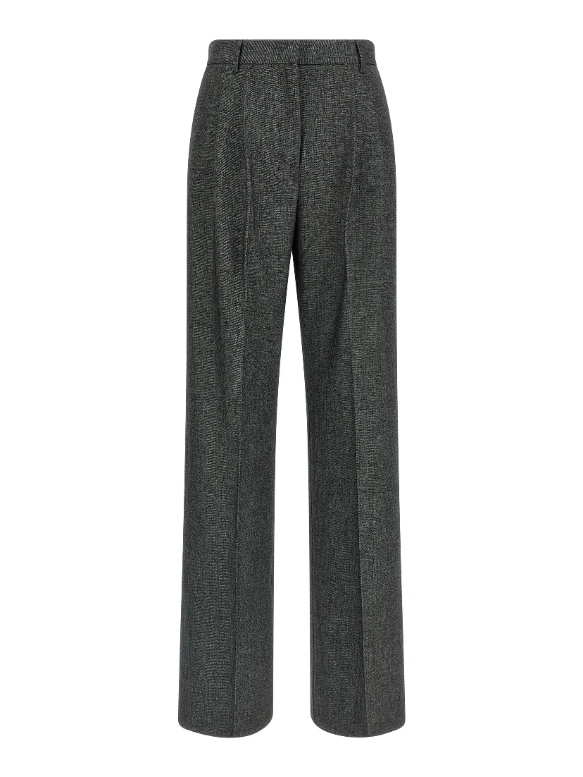 Gray Polyester Dress Pants