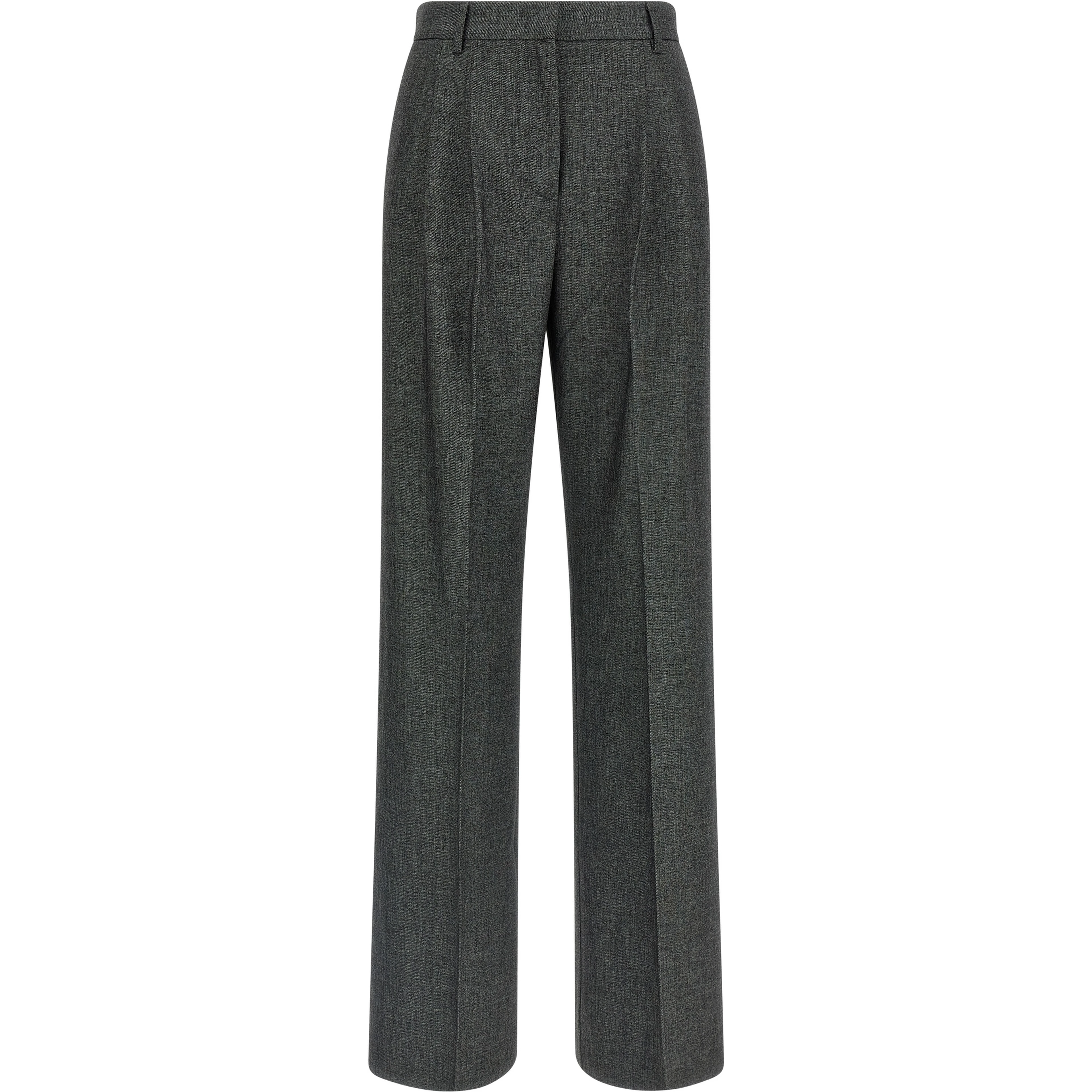 Gray Polyester Dress Pants