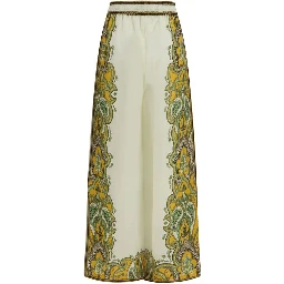 Beige Linen Casual Pants