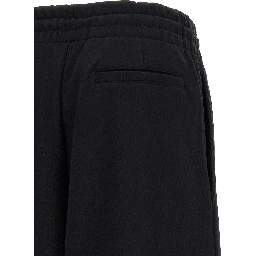 Black Cotton Athletic Pants