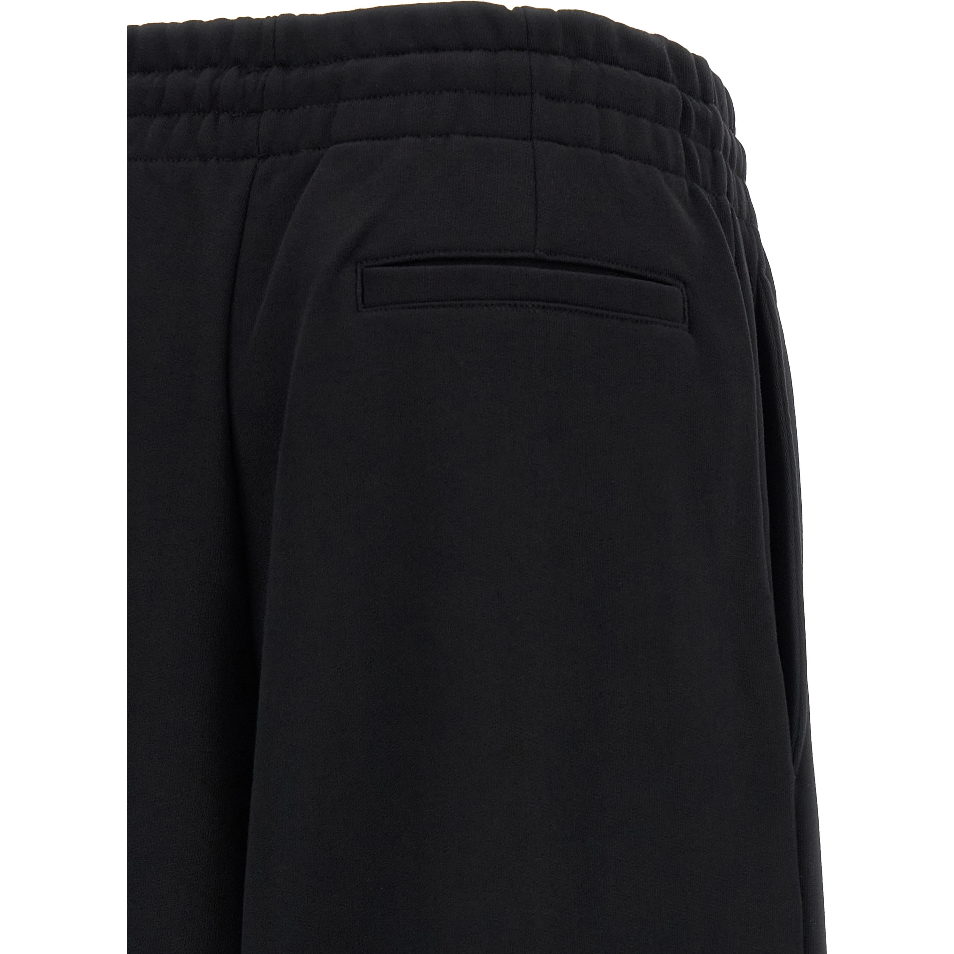 Black Cotton Athletic Pants