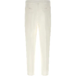 White Linen Casual Pants
