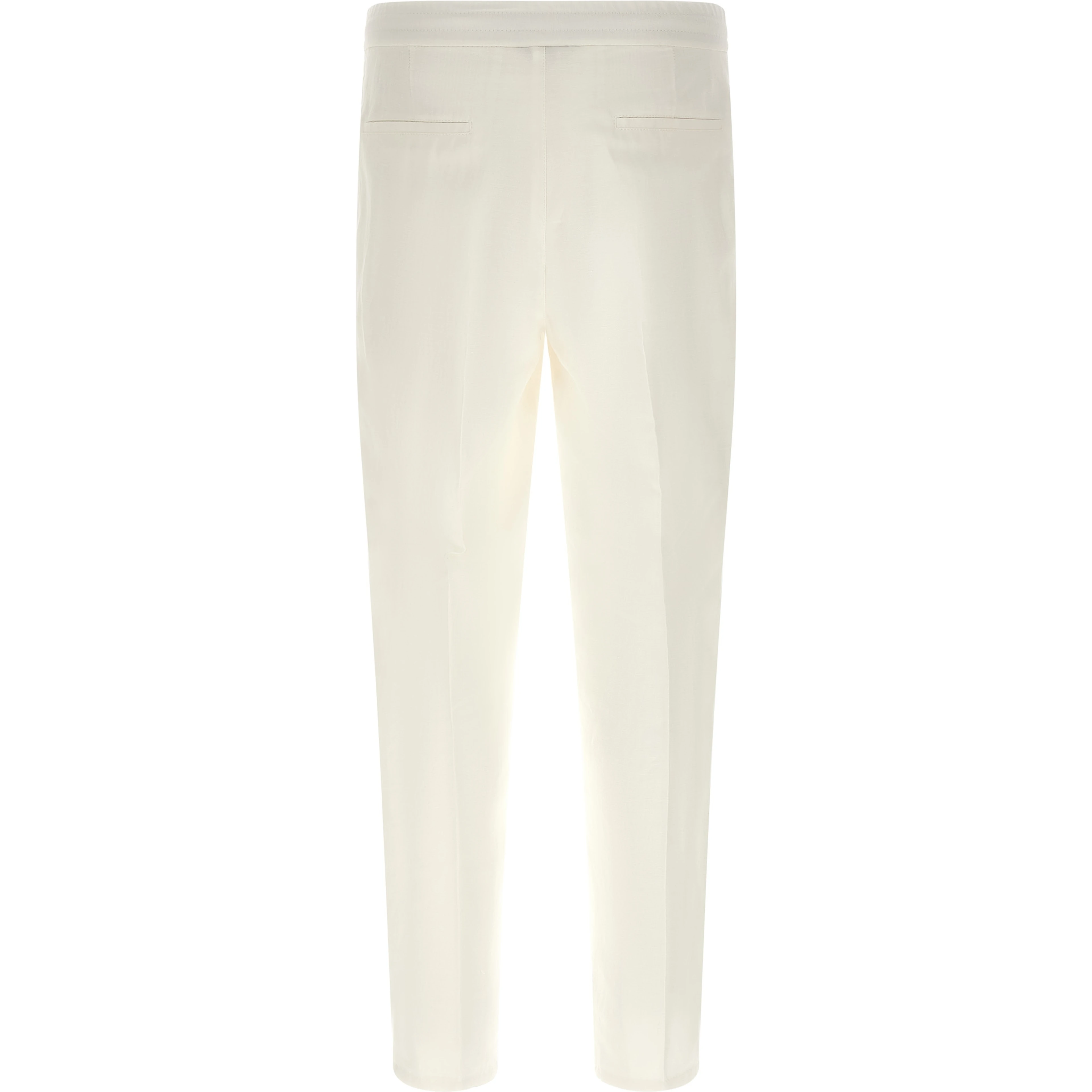 White Linen Casual Pants
