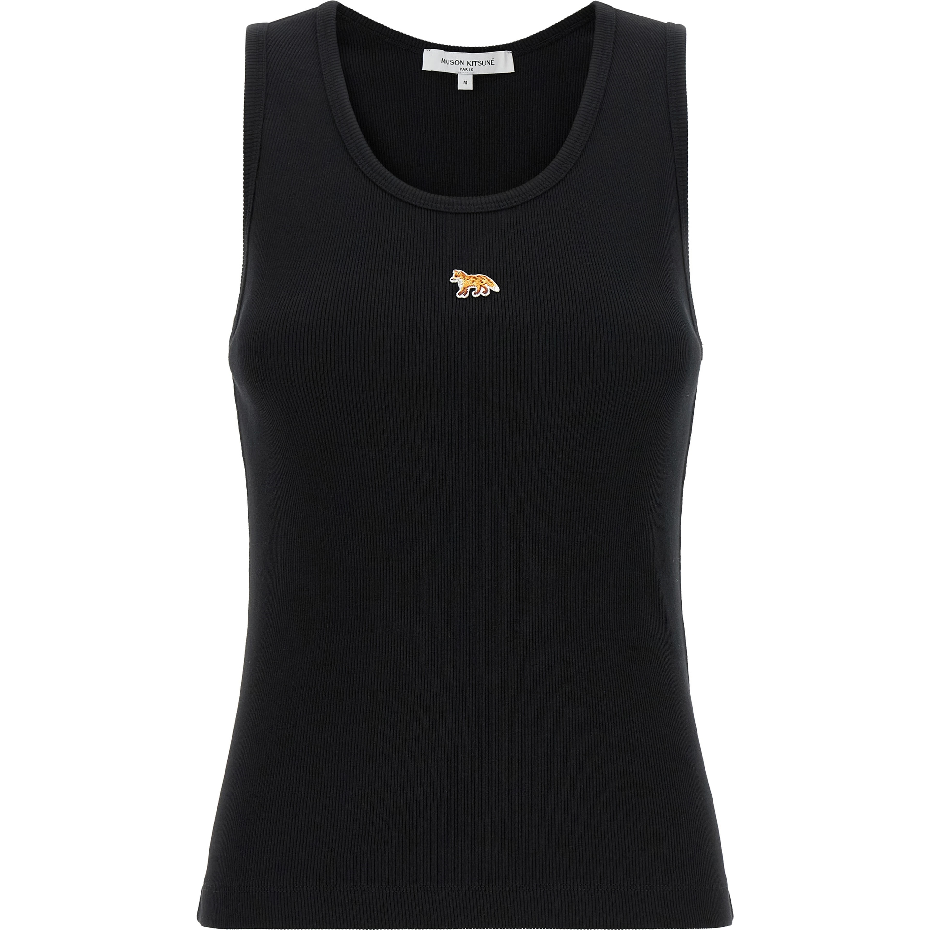 Black Cotton Sleeveles T-Shirt