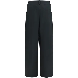 Black Silk Casual Pants