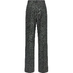 Gray Polyester Dress Pants