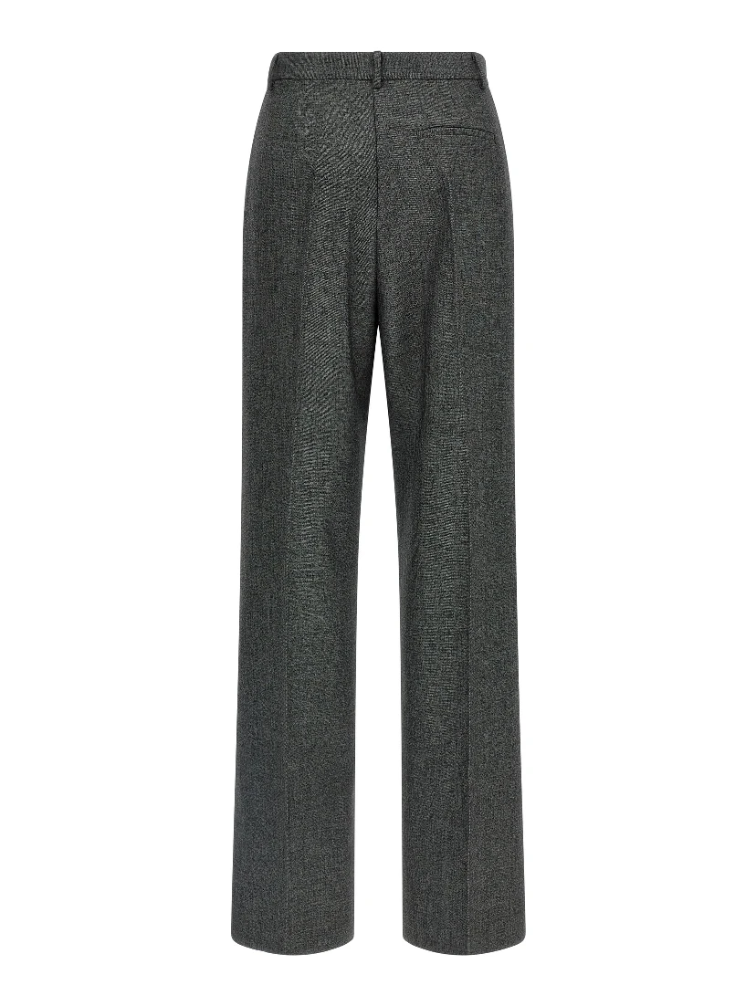 Gray Polyester Dress Pants