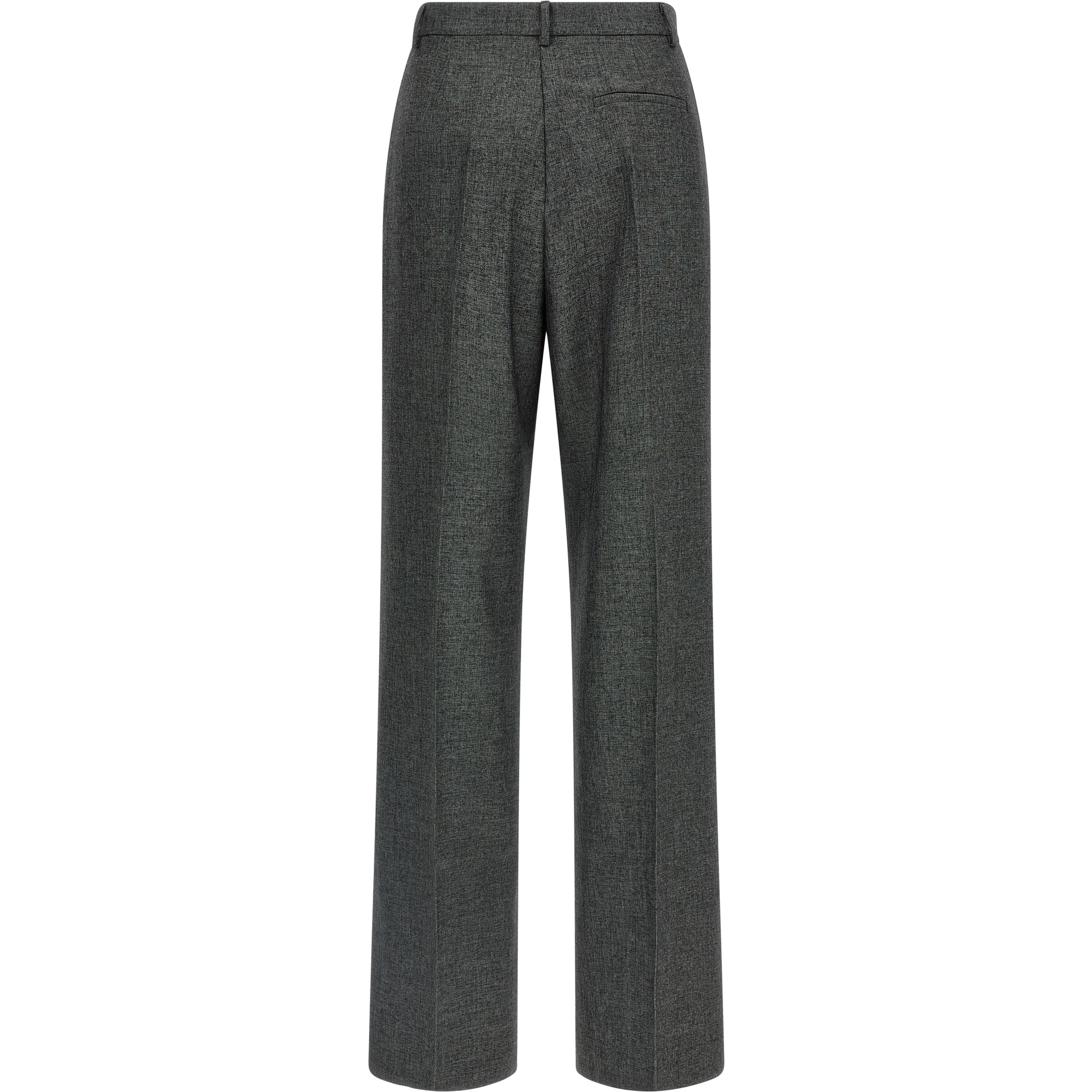 Gray Polyester Dress Pants