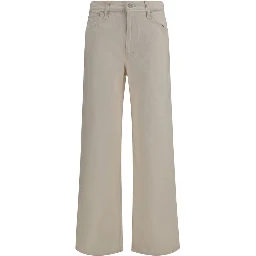 White Cotton Relaxed Fit Jeans