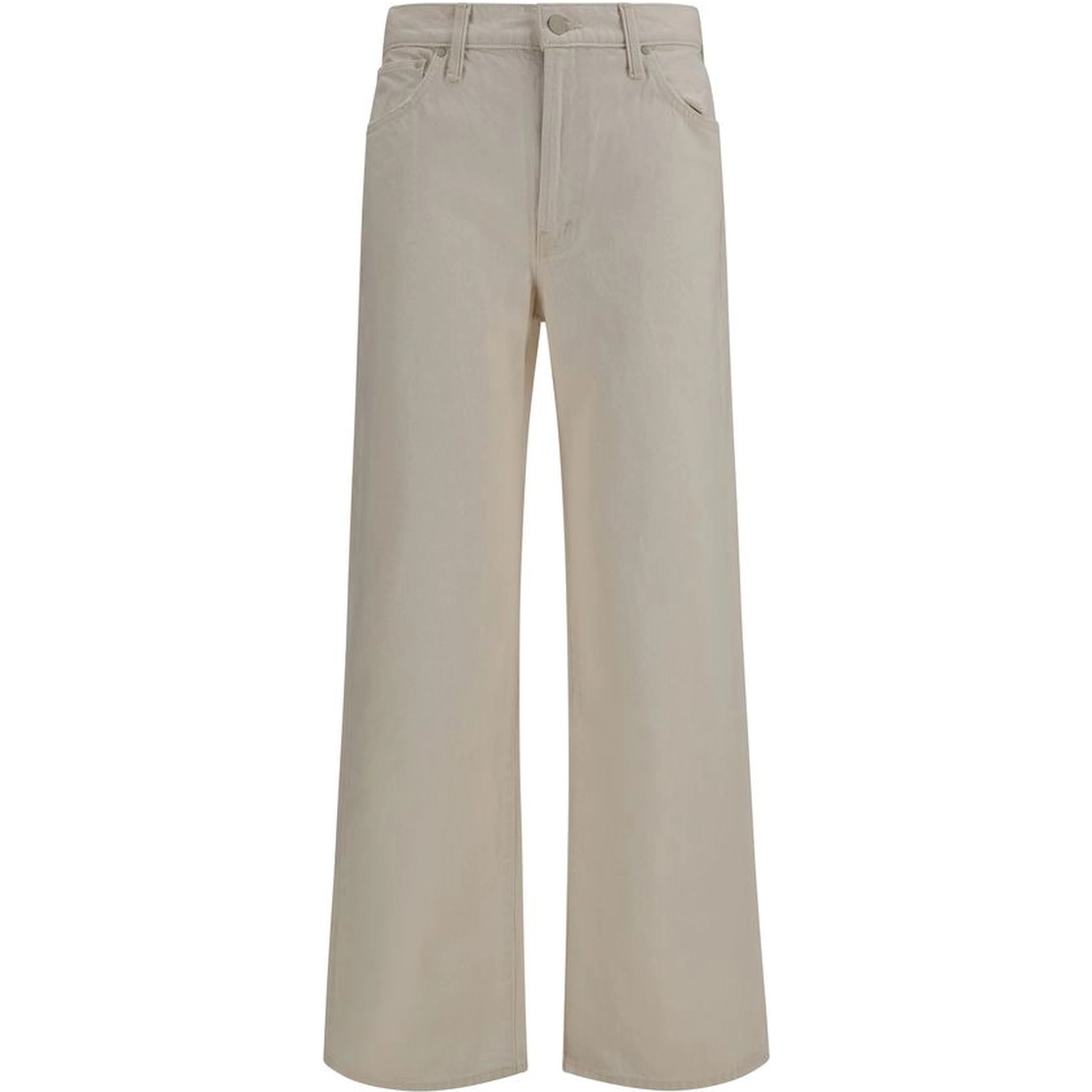 White Cotton Relaxed Fit Jeans