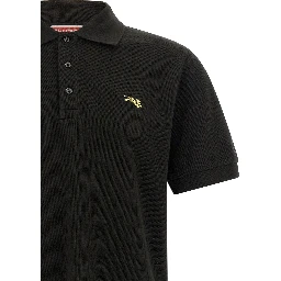 Black Cotton Polo Shirt