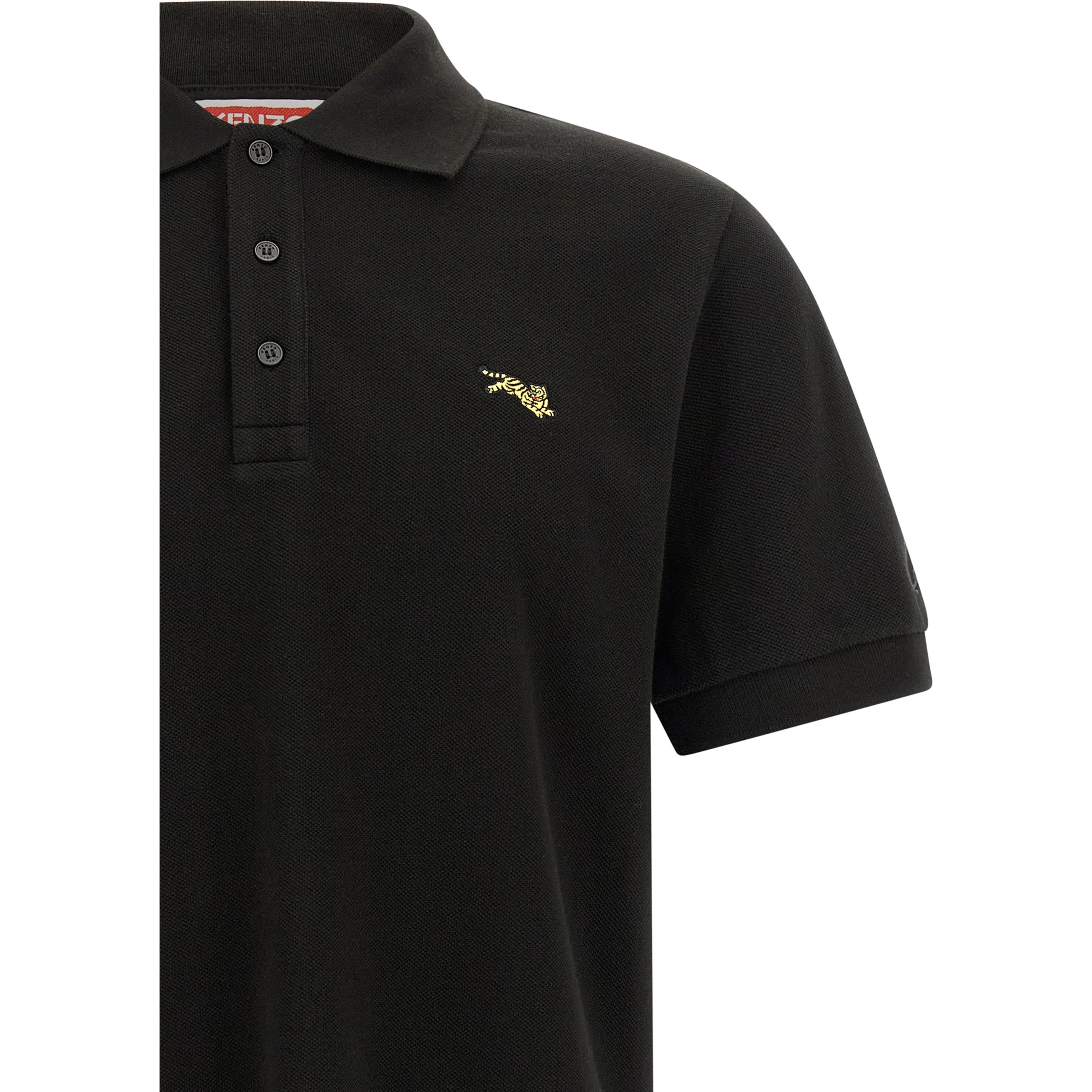 Black Cotton Polo Shirt