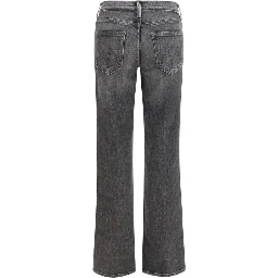 Gray Cotton Bootcut Jeans