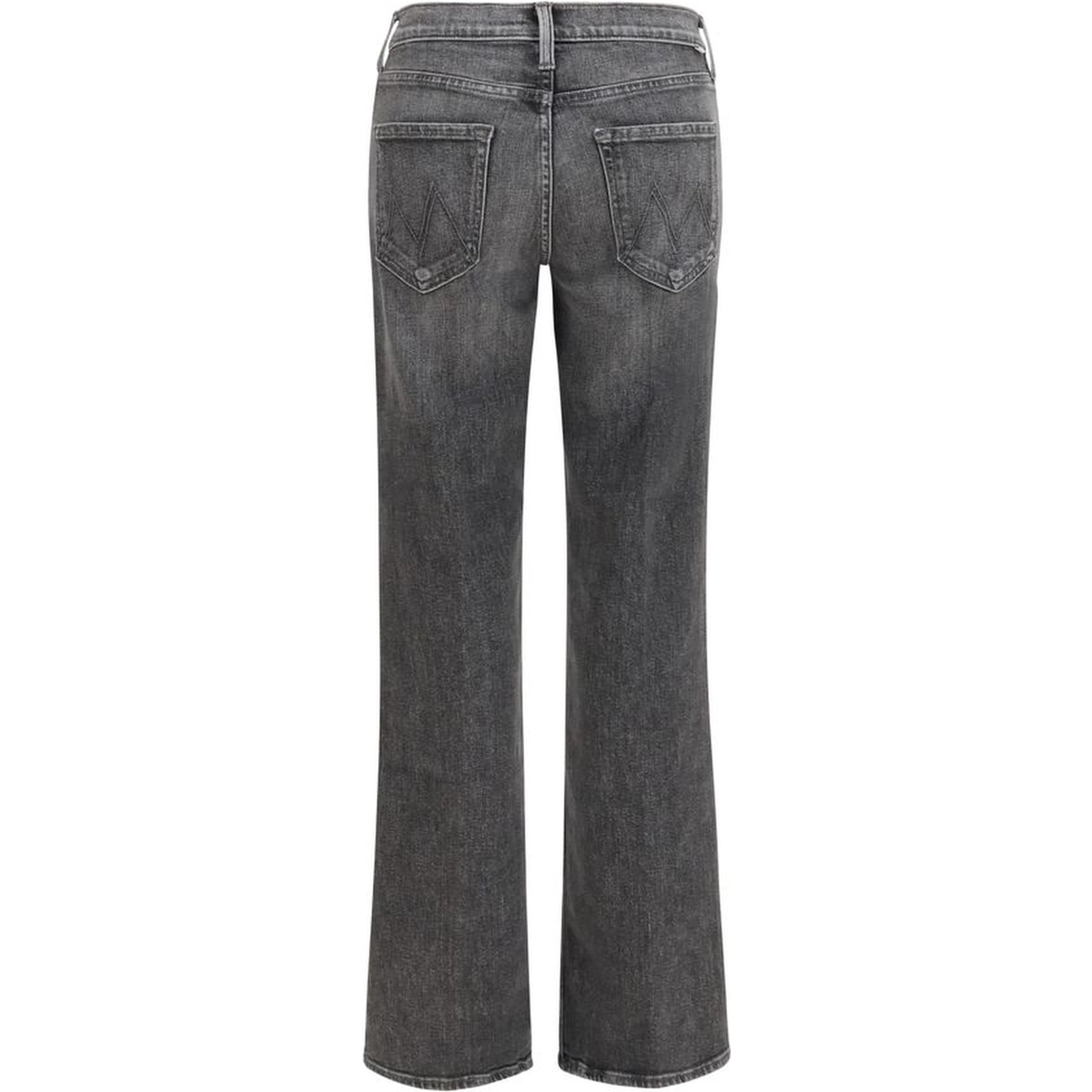 Gray Cotton Bootcut Jeans