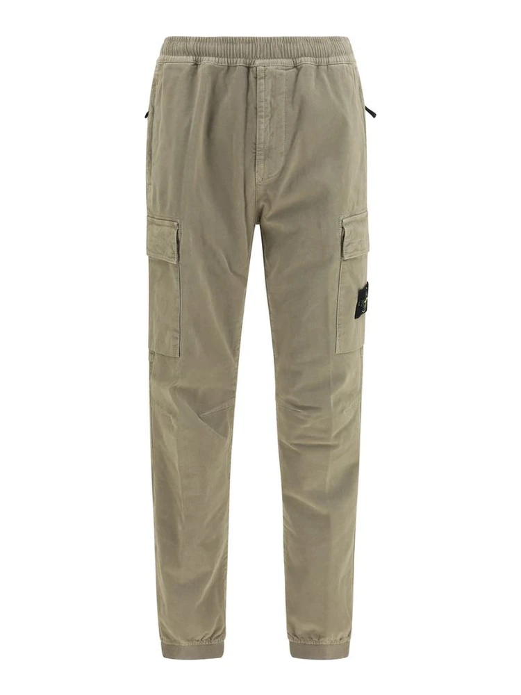 Bicolor Cotton Cargo Pants