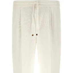 White Linen Casual Pants