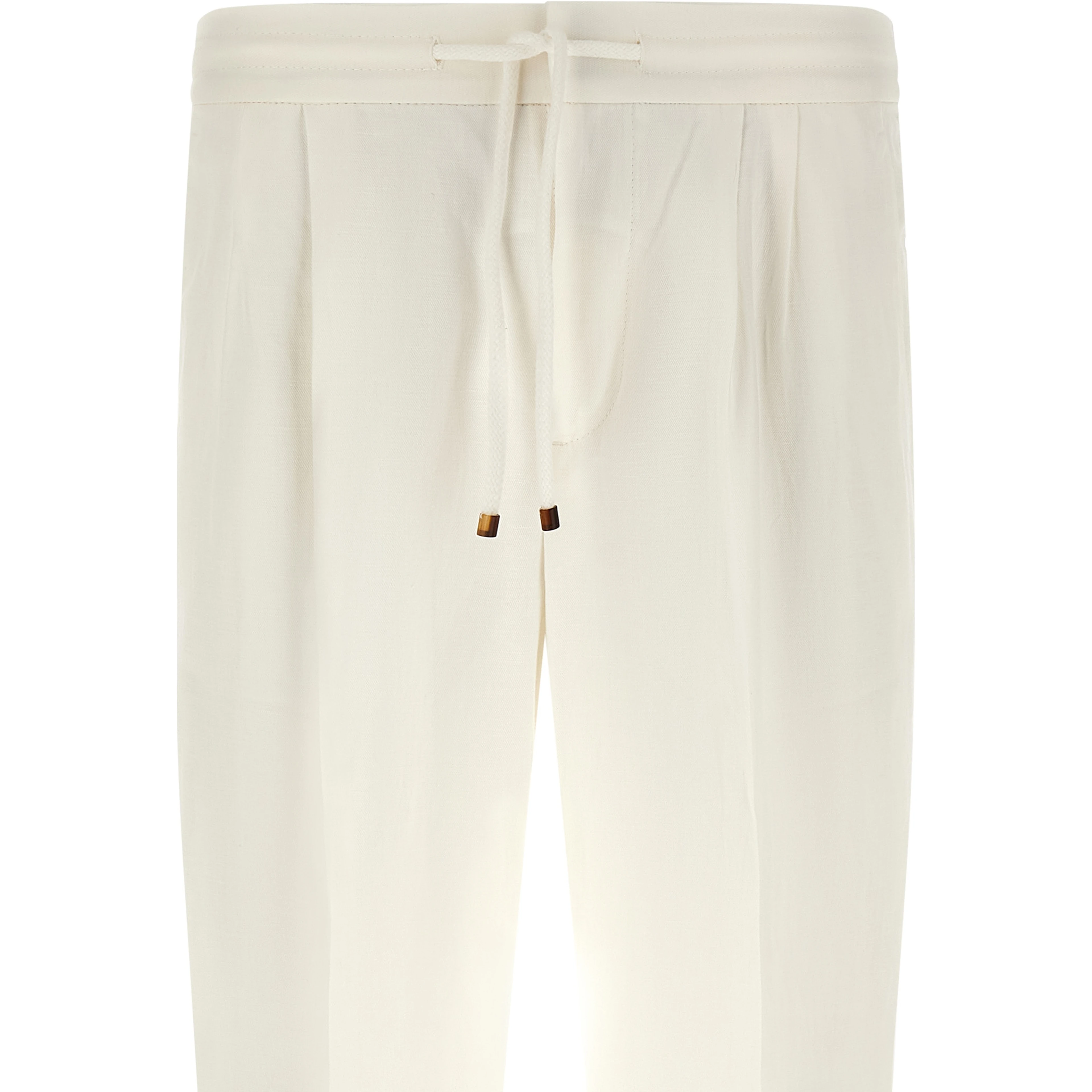 White Linen Casual Pants