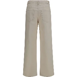 White Cotton Relaxed Fit Jeans