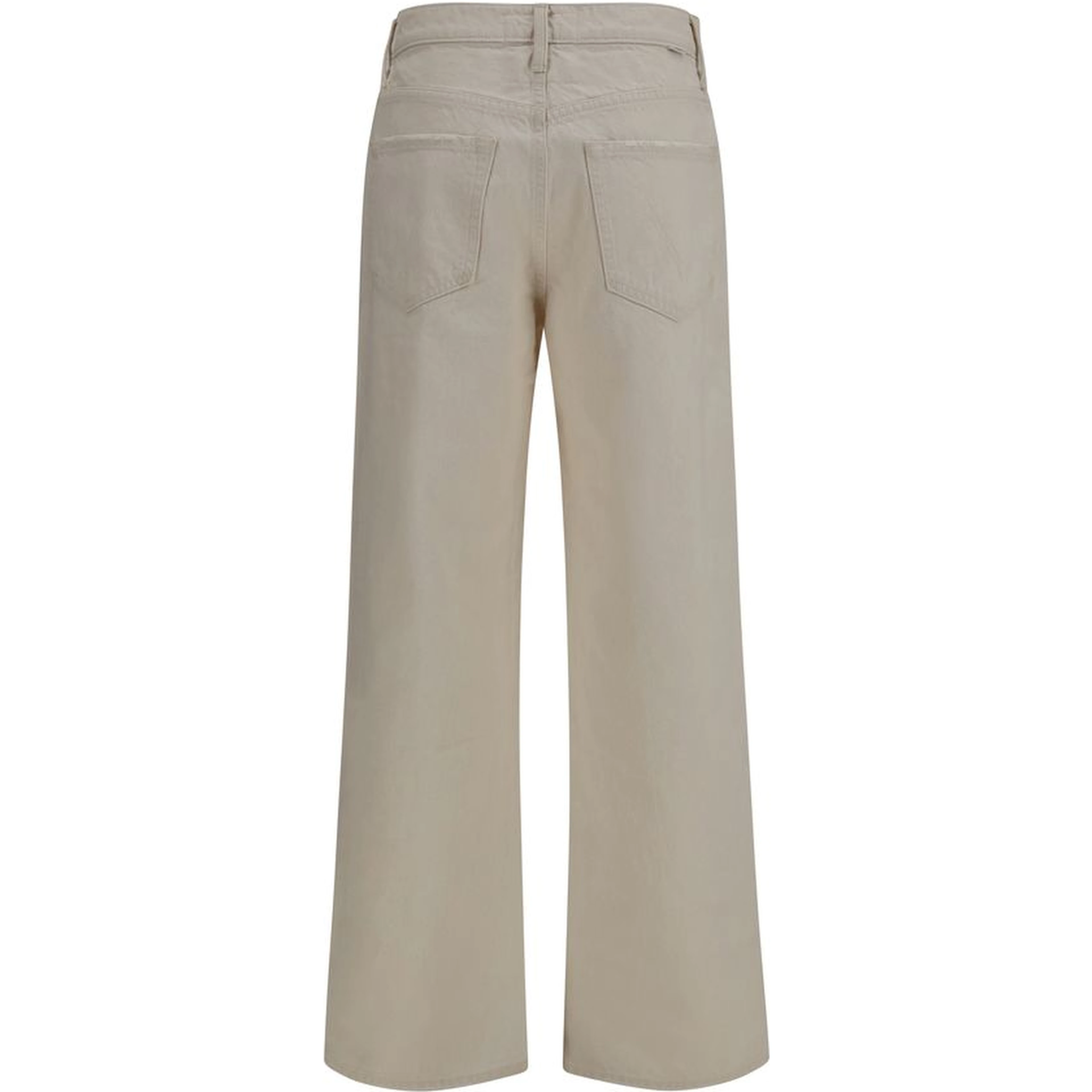 White Cotton Relaxed Fit Jeans