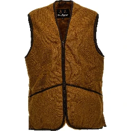 Brown Polyester Sleeveless Jacket