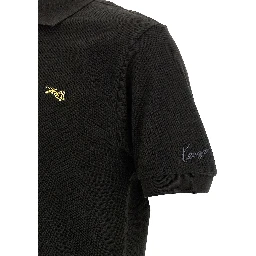 Black Cotton Polo Shirt