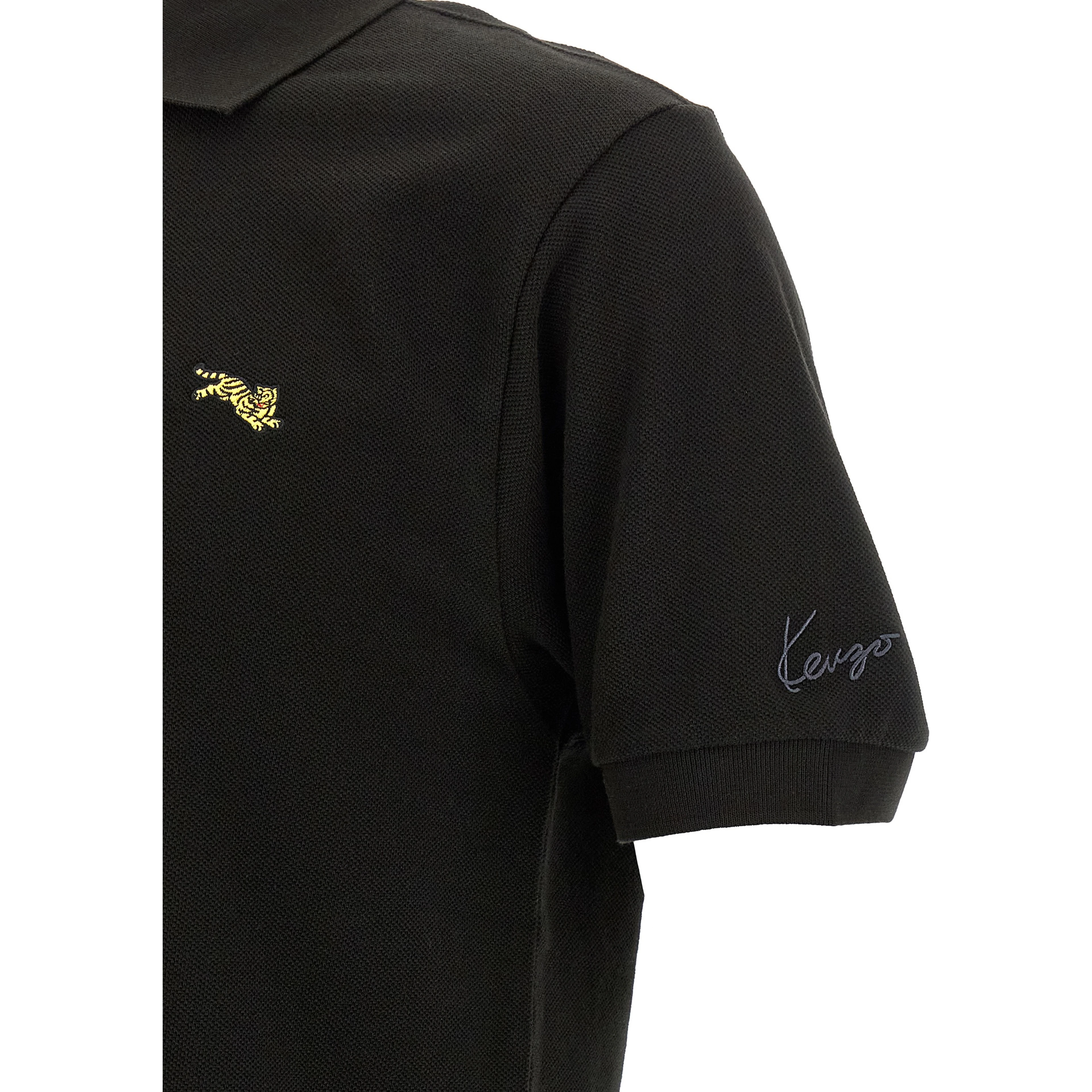 Black Cotton Polo Shirt