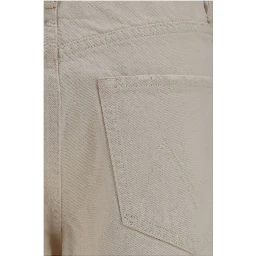 White Cotton Relaxed Fit Jeans